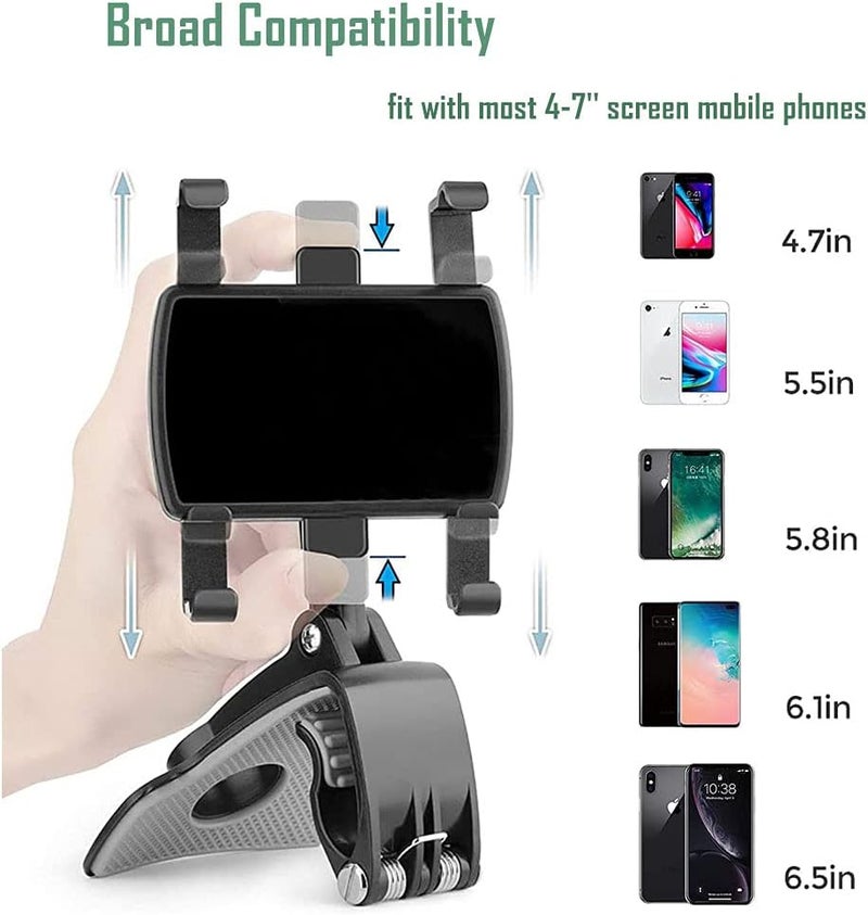 YAOKEEP Universal Car Phone Holder Mount,360 Degrees Rotation Dashboard Phone Holder [Upgrade Clip Never Fall],car Phone Mount for iPhone,Samsung,Google,Nokia,and 4 to 7" Smartphones - Image 5